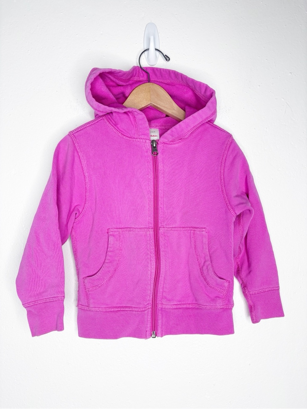 Hanna Andersson French Terry Hooded Full Zip Sweatshirt Pink Size 3T